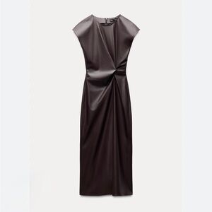Zara Brown Midi Dress